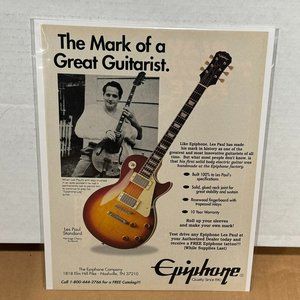 Les Paul - Heritage Cherry Sunburst - Epiphone Guitars - 1993 Print Ad